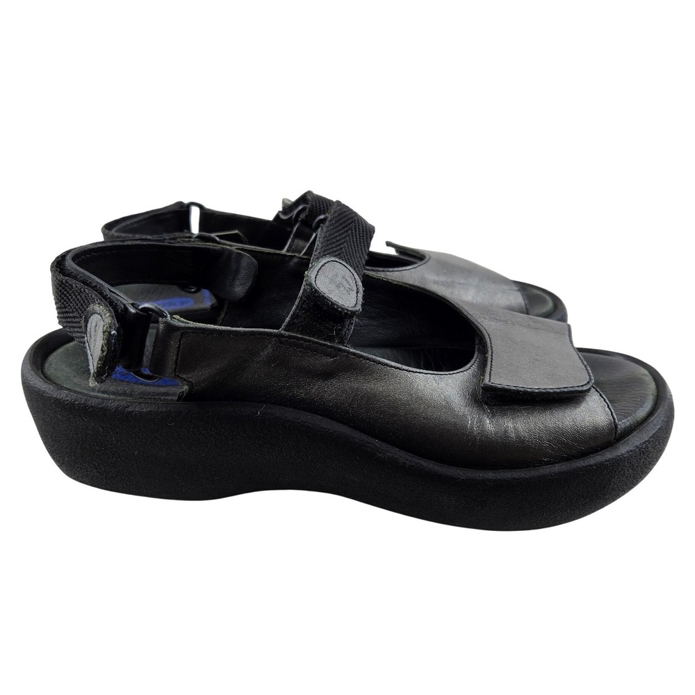 Wolky Jewel Metallic Pewter Leather Comfort Sandals Womens EU 38 US 7-7.5